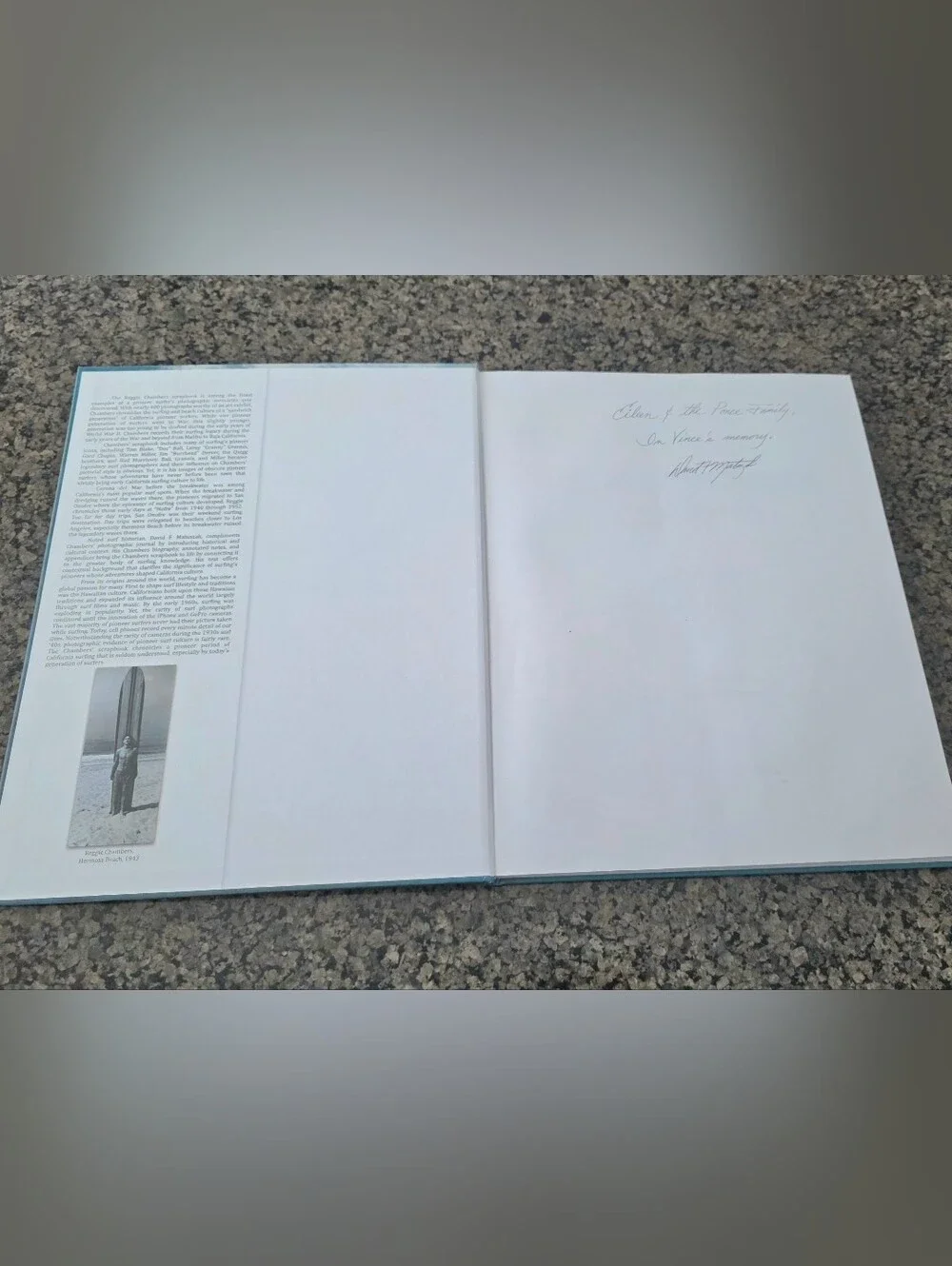 Surfing With Legends: A Pioneer ScrapbookSurf book Signed by David F Matuszak